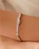 Taşlı Beyaz Altın Bileklik