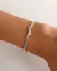 Taşlı Beyaz Altın Bileklik