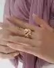 Taşlı Bold Burgu Yüzük