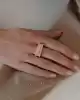 Taşlı Bold Çizgi Yüzük