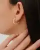 Taşlı Bomb Halka Küpe