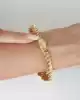 Taşlı Burgu Altın Bileklik
