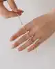 Taşlı Çiçek Altın Bileklik