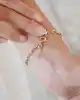 Taşlı Çiçek Altın Bileklik