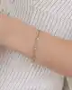 Taşlı Çiçek Altın Bileklik