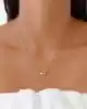 Taşlı Çiçek Kolye