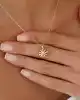 Taşlı Çiçek Kolye