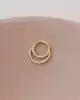 Taşlı Çift Halka Helix Piercing