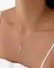 Taşlı Çoklu Yıldız Altın Kolye