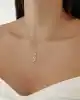 Taşlı Çoklu Yıldız Altın Kolye