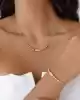 Taşlı Çubuk Altın Kolye