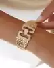 Taşlı Daire Altın Bileklik