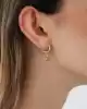 Taşlı Fil Sallantılı Altın Küpe