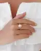 Taşlı İnci Altın Yüzük