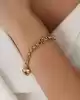 Taşlı Kalp Sallantılı Zincir Bileklik
