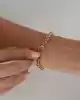 Taşlı Kalp Sallantılı Zincir Bileklik