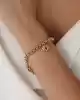 Taşlı Kalp Sallantılı Zincir Bileklik