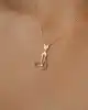 Taşlı Kedi Figürlü Altın Kolye