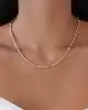 Taşlı Kemik Model Altın Kolye