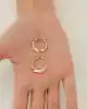 Taşlı Kemik Model Halka Küpe