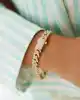 Taşlı Klasik Zincir Altın Bileklik