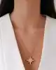 Taşlı Kutup Yıldızı Altın Kolye