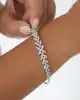 Taşlı Markiz Kesim Altın Bileklik
