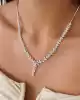 Taşlı Markiz Kesim Altın Kolye