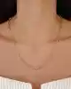 Taşlı Mini Ataç Zincir Kolye