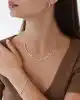 Taşlı Minimal Halka Küpe