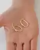 Taşlı Oval Dörtgen Küpe