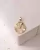 Taşlı Pusula Altın Kolye Ucu