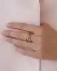Taşlı Sarmal Zincir Yüzük