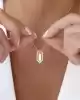 Taşlı Üçgen Model Kolye
