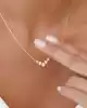 Taşlı V Model Altın Kolye