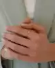 Taşlı Yaprak Altın Yüzük