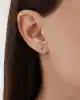 Taşlı Yaprak Küpe