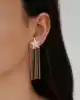 Taşlı Yıldız Zincir Küpe