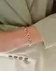 Taşlı Zigzag Altın Bileklik