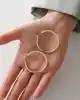 Tel Detaylı Altın Halka Küpe