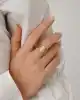 Tırtık Desenli Altın Yüzük