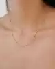 Turuncu Mineli Altın Zincir Kolye