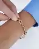 Üç Boyutlu Altın Zincir Bileklik
