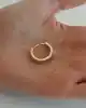Üç Renk Dorika Toplu Altın Küpe