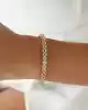 Üç Renkli Dorika Altın Bileklik