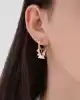 Üçgen Pullu Shakira Altın Küpe