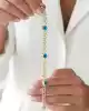 Üçlü Göz Nazarlı Bold Zincir Bileklik