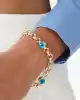 Üçlü Göz Nazarlı Bold Zincir Bileklik