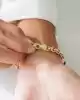 Üçlü Göz Nazarlı Bold Zincir Bileklik