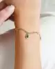 Yeşil Damla Taşlı Altın Bileklik